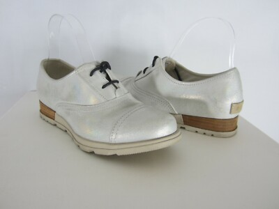 SOREL Major Oxfords Womens 7 M Gray Sea Salt Cloud Leather EU 38 NL2231-125