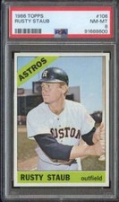 1966 TOPPS #106 RUSTY STAUB PSA 8 ASTROS *INVAJ2556