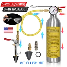 AC Flush Kit Automotive Home Air Conditioner System Clean Canister Flushing Set