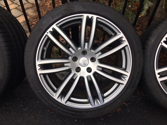 20" MASERATI GHIBLI  QUATTROPORTE SQ4 WHEELS RIMS, ALL SEASON PIRELLIS TPMS CAPS