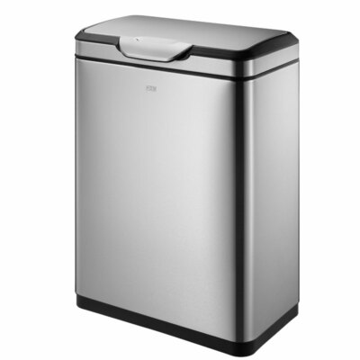 EKO Mülleimer Touch Pro Bin 2x 20 Liter Edelstahl Matt Abfallsammler Mülltrennen