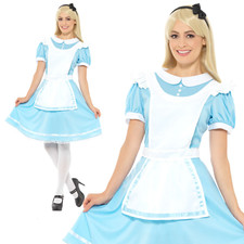 Adult Alice Princess Costume Wonderland Book Day Ladies Fancy Dress UK 8-22