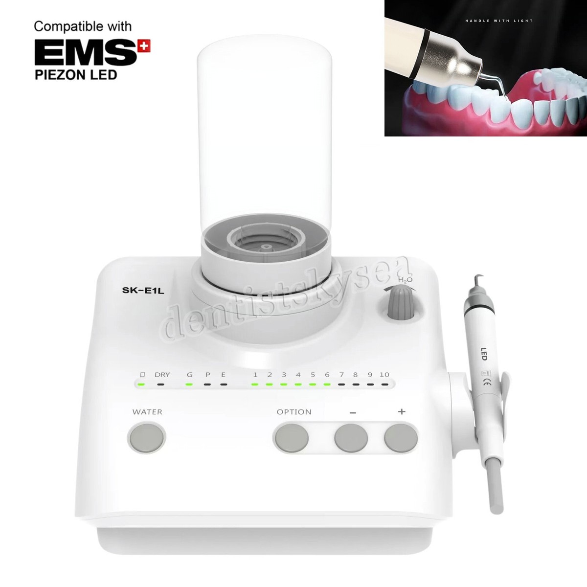 Vrn Da-20 Dental Ultrasonic Piezo Scaler Endo Scaling Teeth With Led Water Bottle