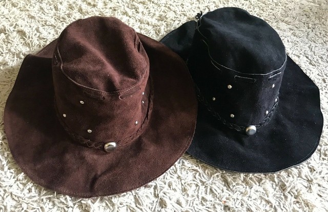 mens leather floppy hat