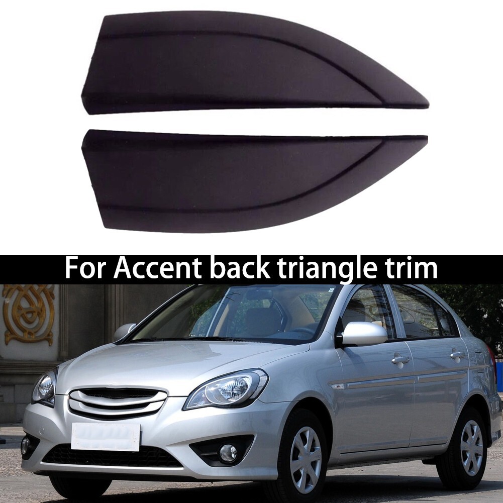 Premium Black Rear Molding Cover for Hyundai Accent 2006-2010, 2-Piece Set
