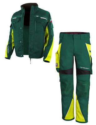 SET Arbeitshose Arbeitsjacke Grizzlyskin  Hose Jacke Grün
