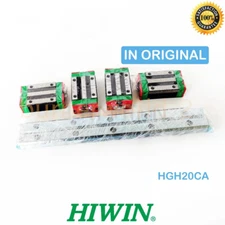 HIWIN 2PCS HGR20 Linear Guide Rail 200~2000mm + 4PCS HGH20CA Slide Blocks CNC
