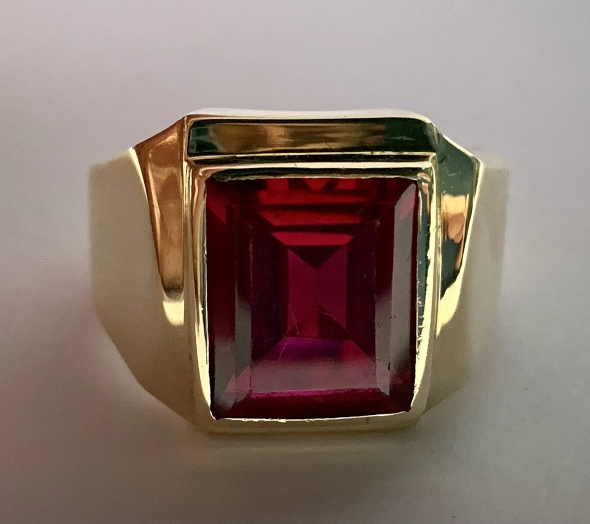 Imitation Ruby Ring with Lab-Grown Diamond Accents - Dianna Rae Jewelry