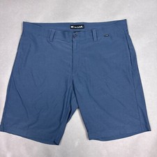 Travis Mathew Shorts Mens 38 Blue Golf Driving Range Stretch Travel Boat Chino