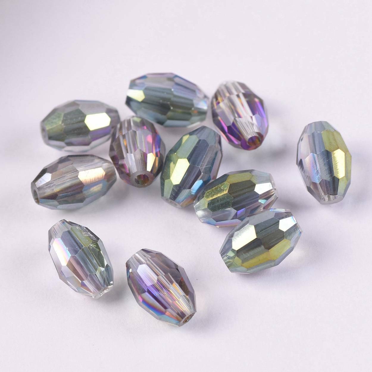 8x6mm 10x8mm 13x10mm Rugby Ovale Sfaccettato Cristallo Allingrosso 13 Profondo 10x8mm - Foto 4