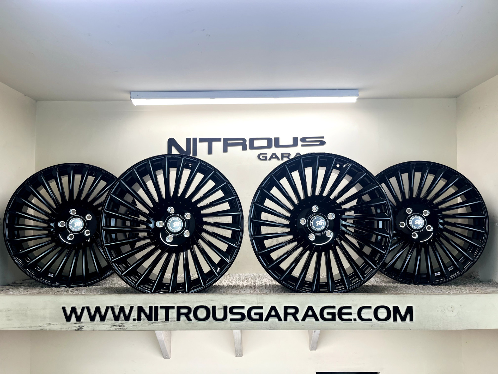 22 BLACK STAGGERED CONCAVE RF23 MESH WHEELS FOR ROLLS ROYCE GHOST WRAITH DAWN