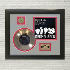 Deep Purple Hush Framed Picture Sleeve Gold 45 Record Display M4