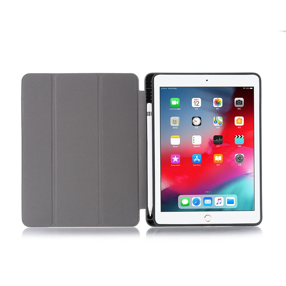 Модный милый кожаный тройной стоять Smart чехол карандаш держатель для Apple iPad - Изображение 4 из 4