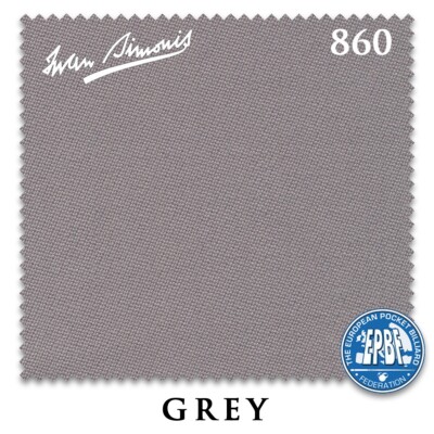 7' Simonis 860 Pool Table Cloth - Grey - AUTHORIZED DEALER