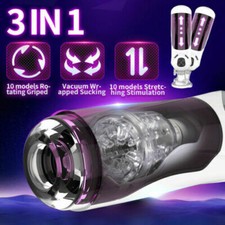 Handsfree Automatic Telescopic Rotation Sucking Male Masturbaters Cup Lubricants