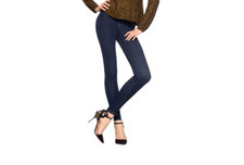 HUE Women Curvy Fit Jeans Leggings Midnight Rinse Size S 1627