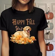 Happy Fall Y'all  Graphic T-Shirt/Hoodie, Unisex S - 3XL, Cute Dog Pumpkins