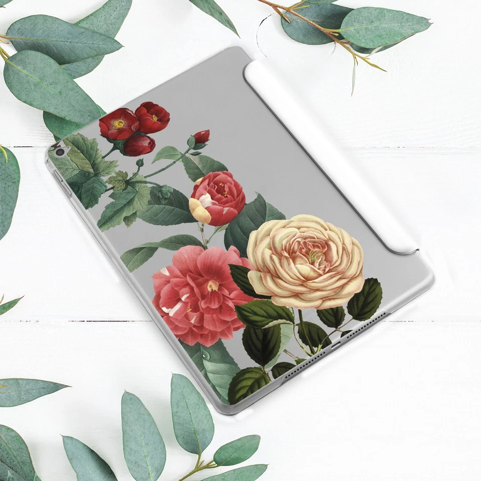 Vintage Rose Flower Floral Girly Case For iPad 10.2 Pro 12.9 11 9.7 Air 4 5 Mini - Image 3 of 4