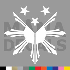 Philippines Sun and Stars Vinyl Die Cut Decal Sticker - Filipino Flag Star