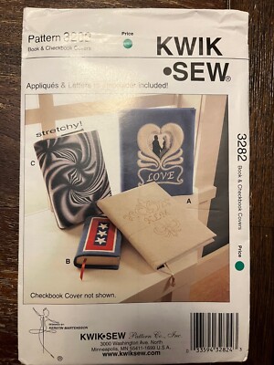 トップス c... Kwik Sew 3282 Uncut Sewing Pattern, Book & Checkbook Covers | eBay