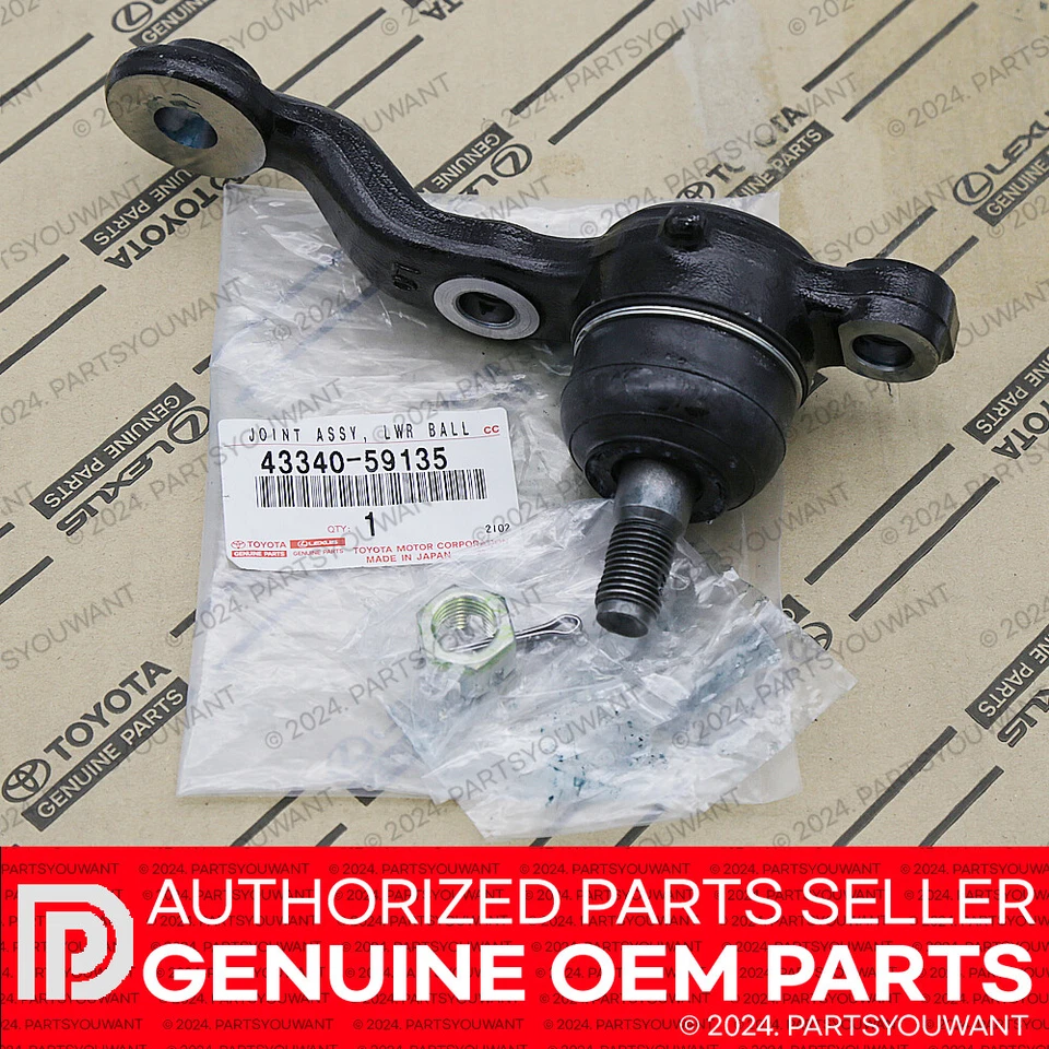 GENUINE Lexus 01-05 IS300 OEM 43340-59135 + 43330-59135 Front Lower Ball Joints - Image 3 of 4