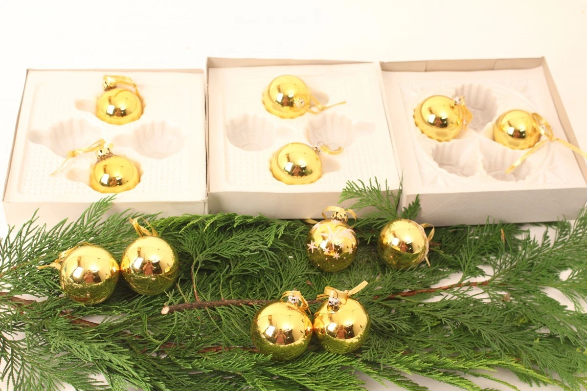 Knall Prellung organisieren goldene christbaumkugeln glas Erwähnen