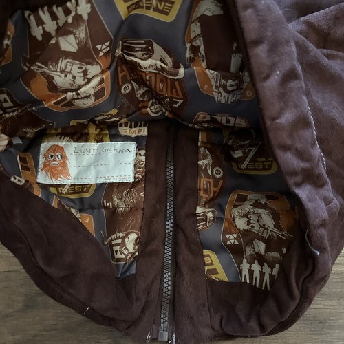Disney Han Solo Kids Jacket Size 5 / 6 Brown Zip Up Star Wars Costume Disneyland - Picture 9 of 11