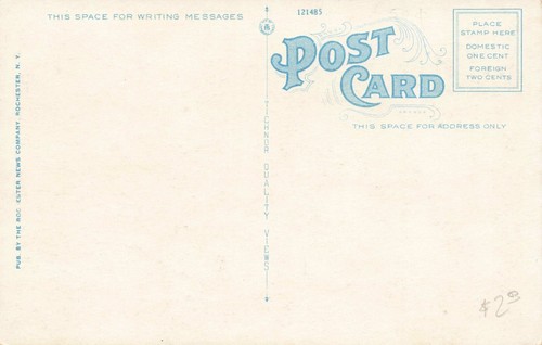 Postcard Court Street Bridge & Barge Canal Terminal River Rochester New York NY - Bild 2 von 2