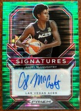 2021 Panini Prizm WNBA Signatures Green Pulstar Angel McCoughtry /25 Auto SP