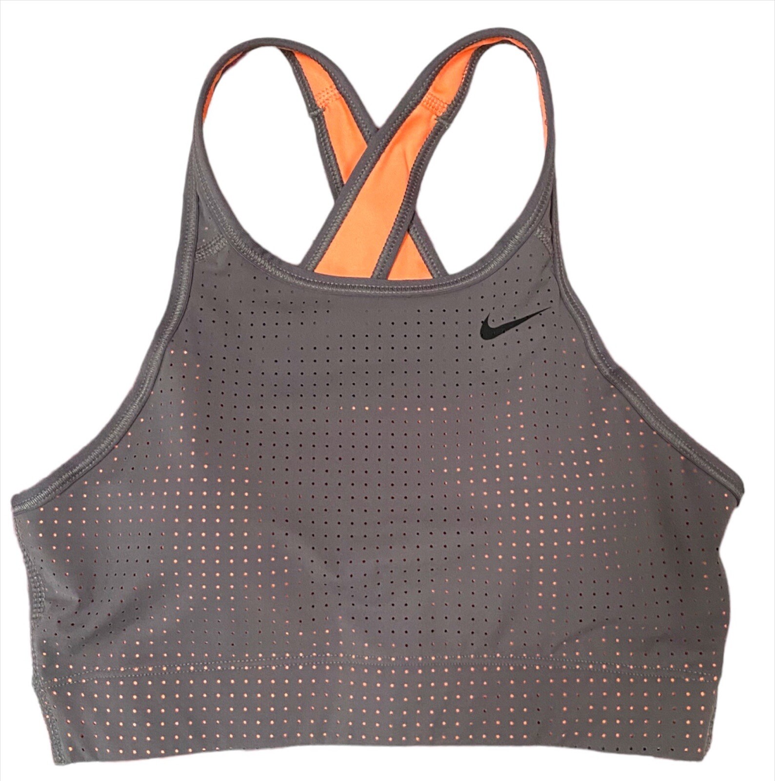 Nike Sports Bra Small S Dri-Fit Silky Smooth Mesh Back Racerback Stretch-image