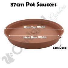 Plant Pot Saucer Drip Watering Tray Deep High Sided Heavy Duty Strong Rigid