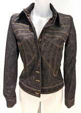 Dolce & Gabanna Denim Jacket Brand New Dark Blue/black, Size It40, Uk8, Us4
