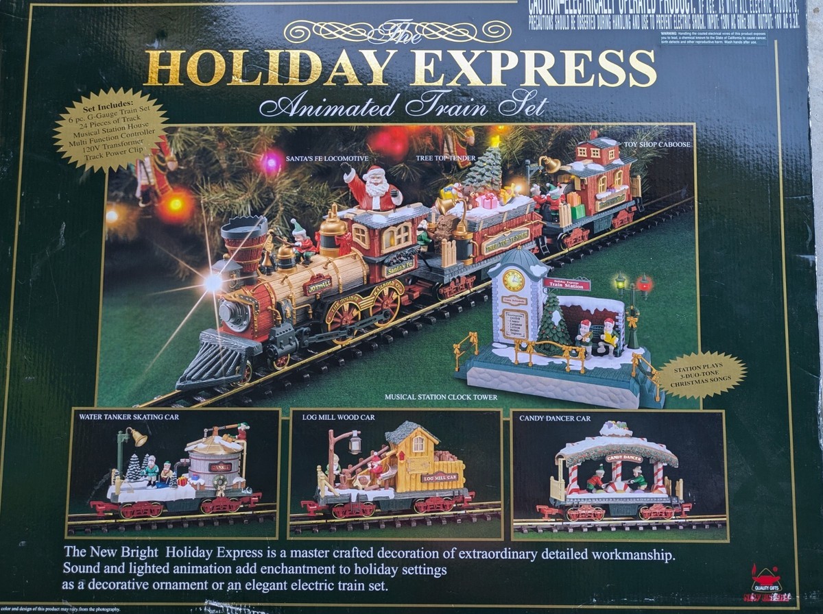 Antique New Bright Industrial The Holiday Express Animated Train