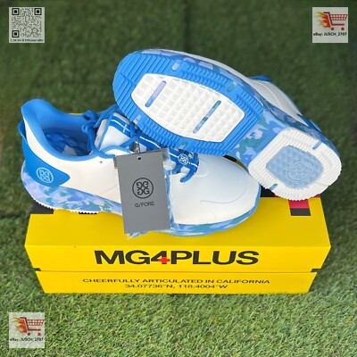 G/FORE G4 MG4+ Camo Camouflage Golf Shoe Sneaker ⛳️ US 15 ⛳️ White Cielo Blue G/FORE Camo Sole MG4+ Golf Shoes Cielo - Carl main image 3