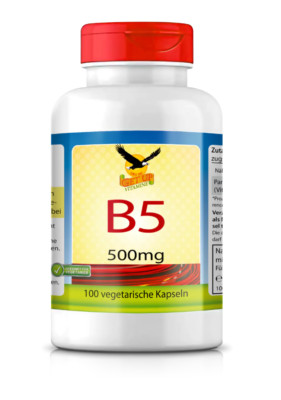 Get UP  Vitamin B5 Pantothensäure 500mg, 100 Kapseln