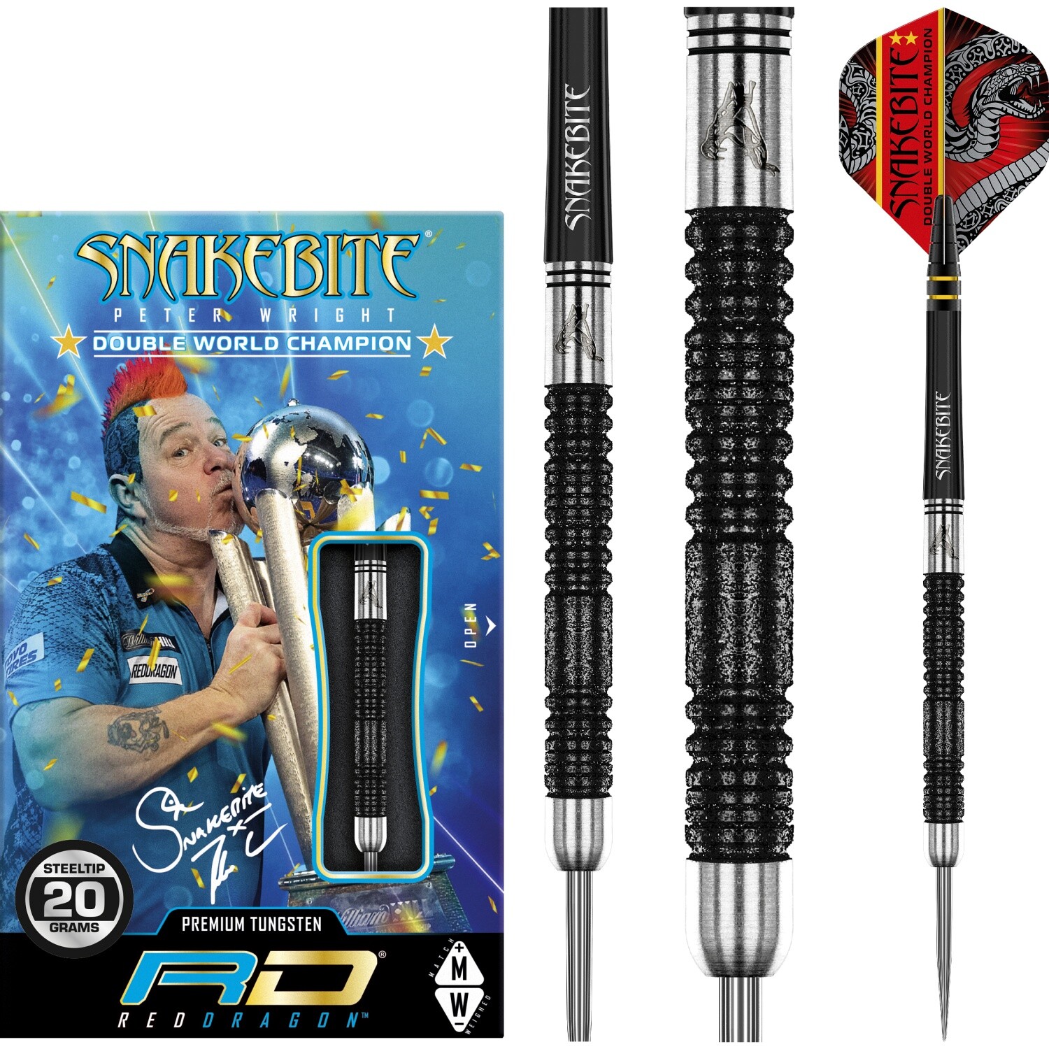 Red Dragon - Peter Wright - Euro 11 Element DWC Black - Steeldart 33790₽