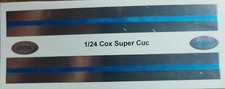 Repro 1/24 Cox Super Cuc Peel-N-Stick Decal Set(Not Die Cut)