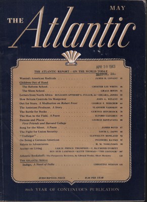 The Atlantic May 1943 James B Conant Chester Lee White 100818AME2