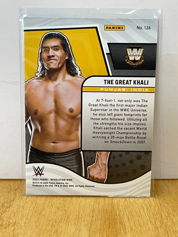 2022 Panini WWE Revolution Legend The Great Khali #126 wrestling card - Image 2 of 2