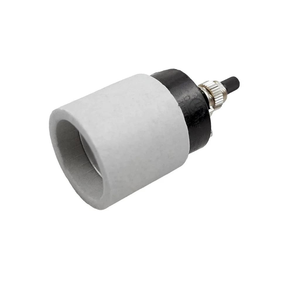 Porcelain Ceramic Rotary Socket Knob for Edison E26 Light 250W 660W Screw Switch - Image 3 of 4
