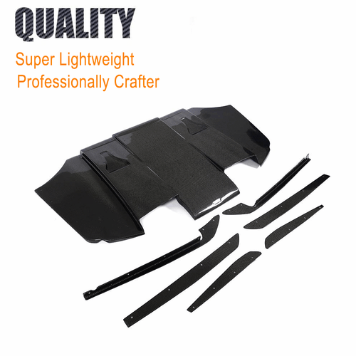 Fit For BMW E92 E93 M3 2009-2013 Real Carbon Rear Bumper Diffuser Floor Lip Fins - Picture 7 of 11