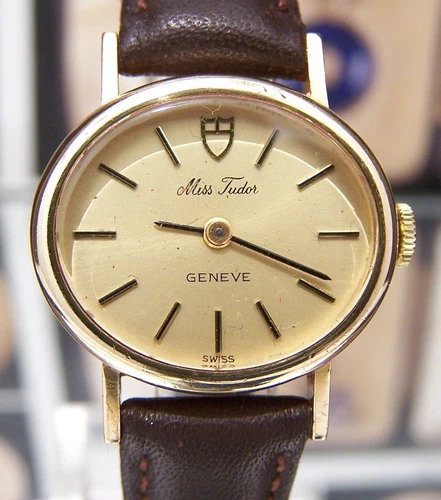 ROLEX TUDOR LOVELY VINTAGE 1974 SOLID GOLD WATCH MISS TUDOR SERVICED