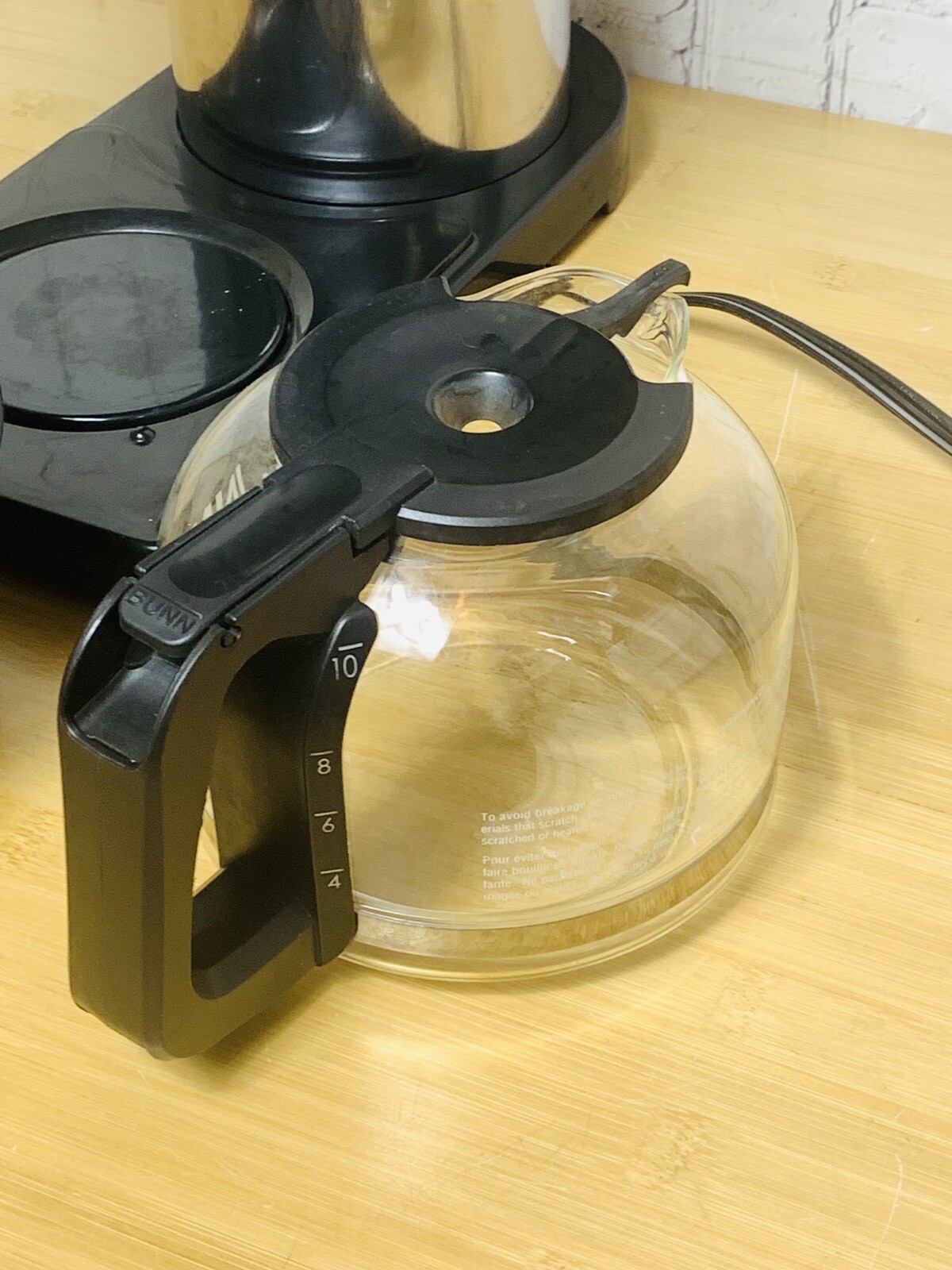 BUNN BXB Coffee Maker 10 Cup Black and Stainless Brewer Works Great