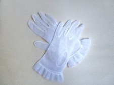 alte,zarte Handschuhe m.Plisseebündchen