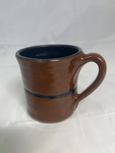 2006 Ned Foltz Pottery Reinholds PA Redware Coffee Tea Mug Folk Art