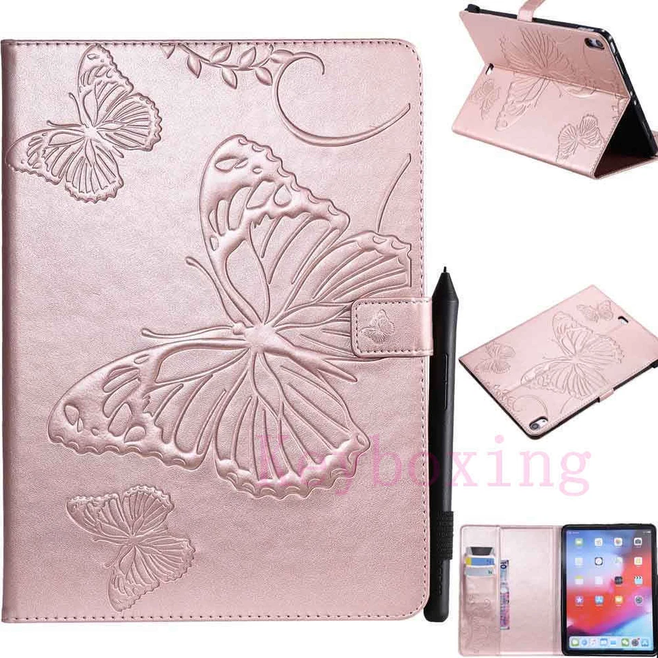 Embossed Smart Flip Leather Stand Case Cover For iPad 5th 6th Gen/Mini/Air/Pro - Image 2 of 4