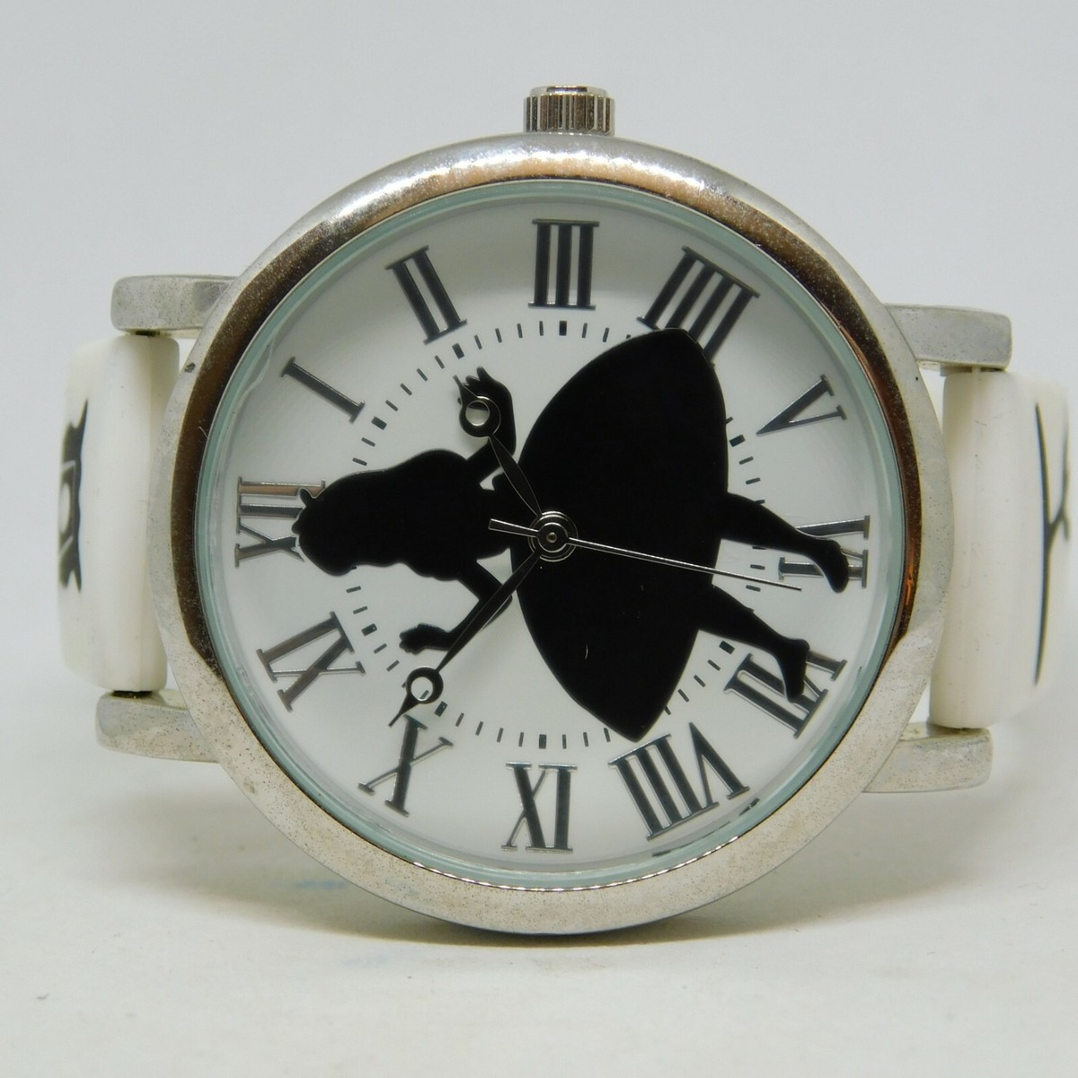 Disney Princess AL1029 White-Tone Band Quartz Analog Women's Watch New  Battery