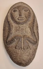 Vintage Taino Zemi Stone Ovoid Form Tourist Souvenir Figurine Estate Find