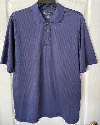 Pebble Beach  Mens Navy Polo Performance Golf Shirt XL