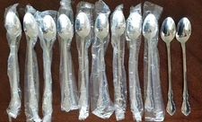 New Lot of 11 Oneida "Mansion Hall" Stainless Steel Iced Tea Spoons 7 5/8"